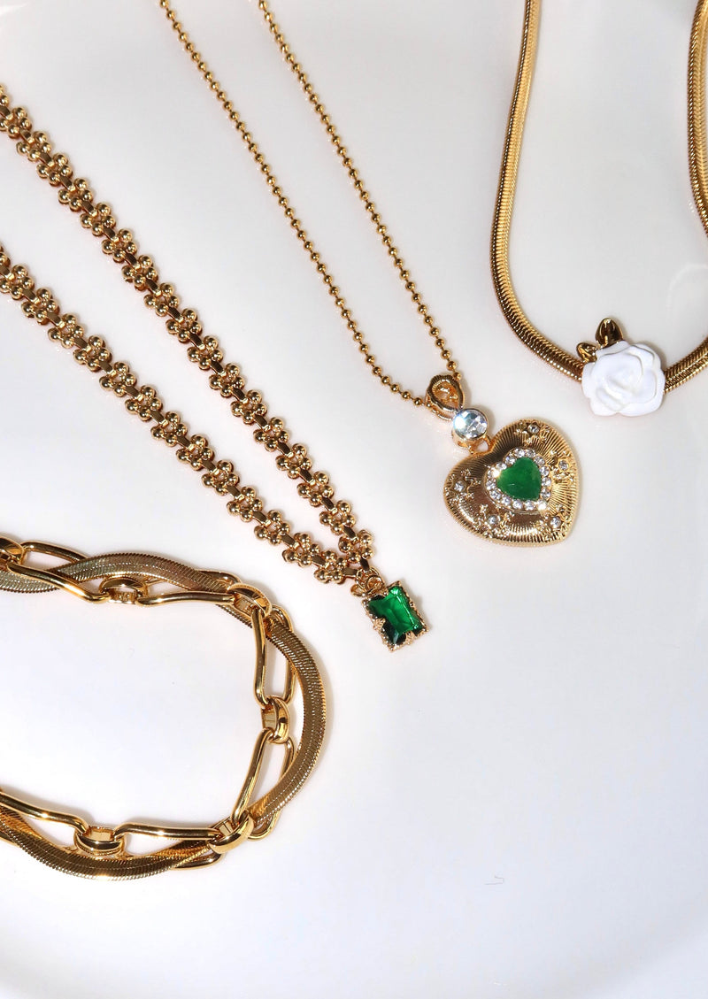 Gabrielle Green Love Gemstone Necklace