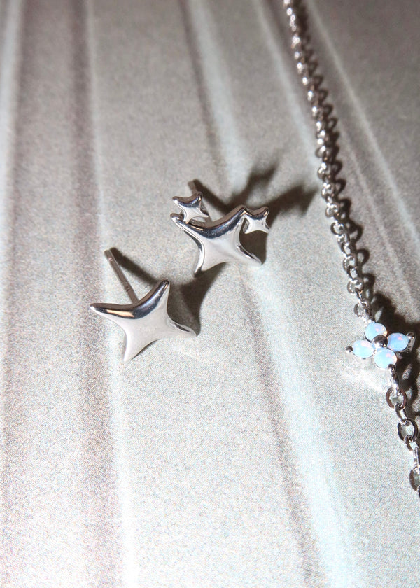 Lumi Stars Silver Earrings