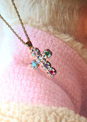 In Name Of Rose Cross Necklace