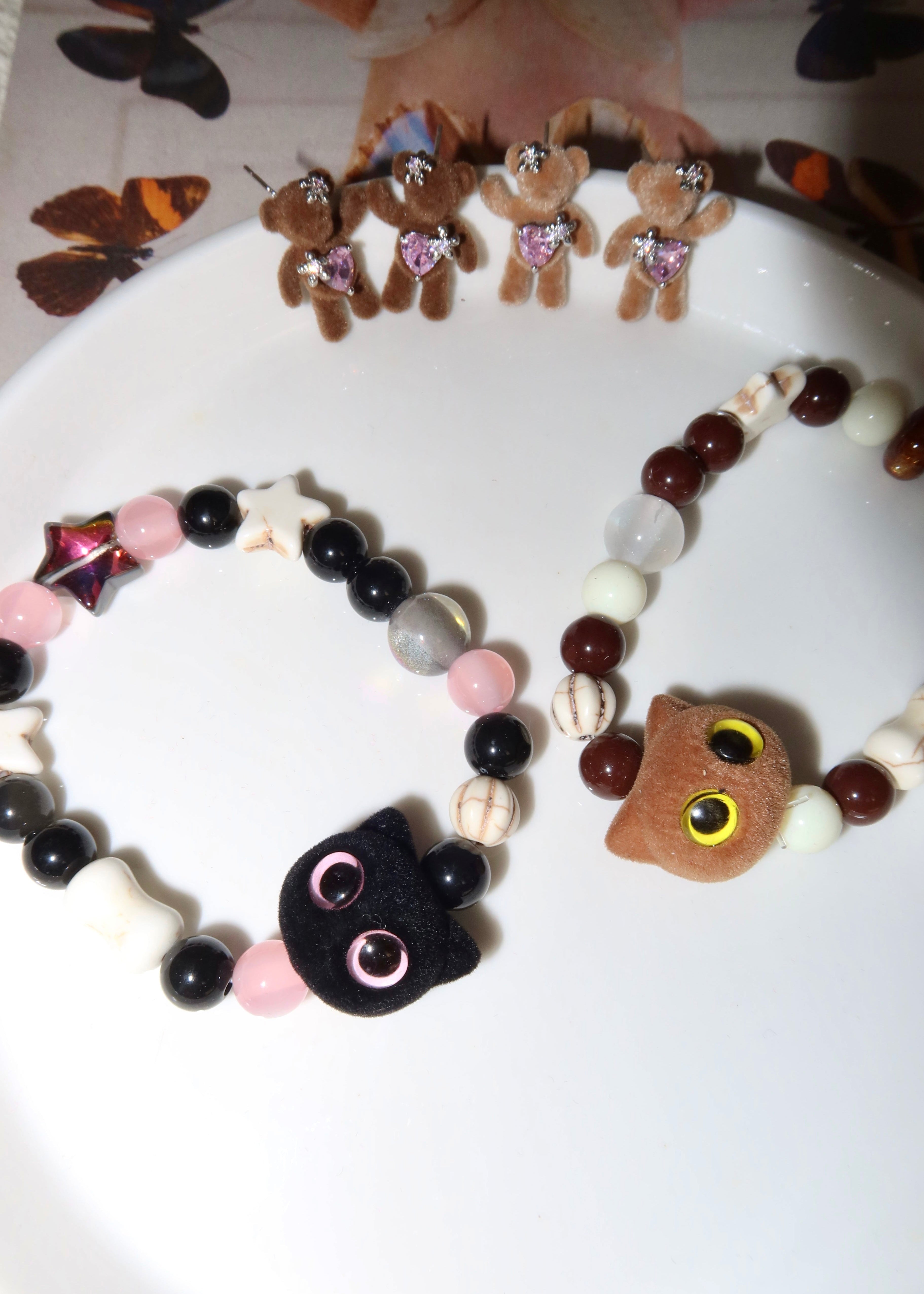 Chocolate Cream Cat Bracelet