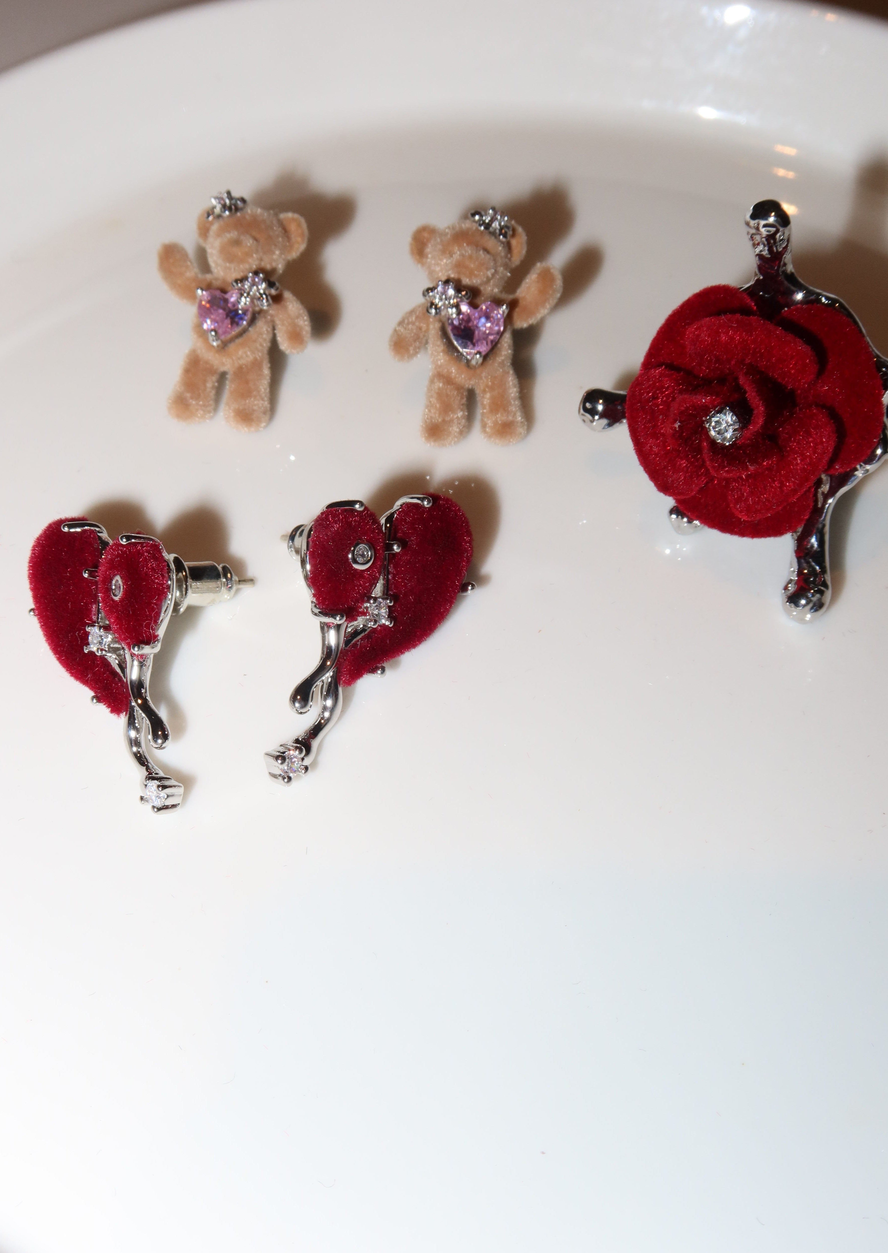 Pendientes Scarlett Heart Red Love