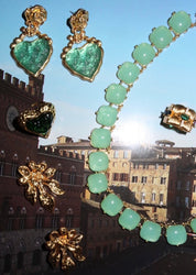 Midsummer In Lake Como Blue Vintage Neckalce