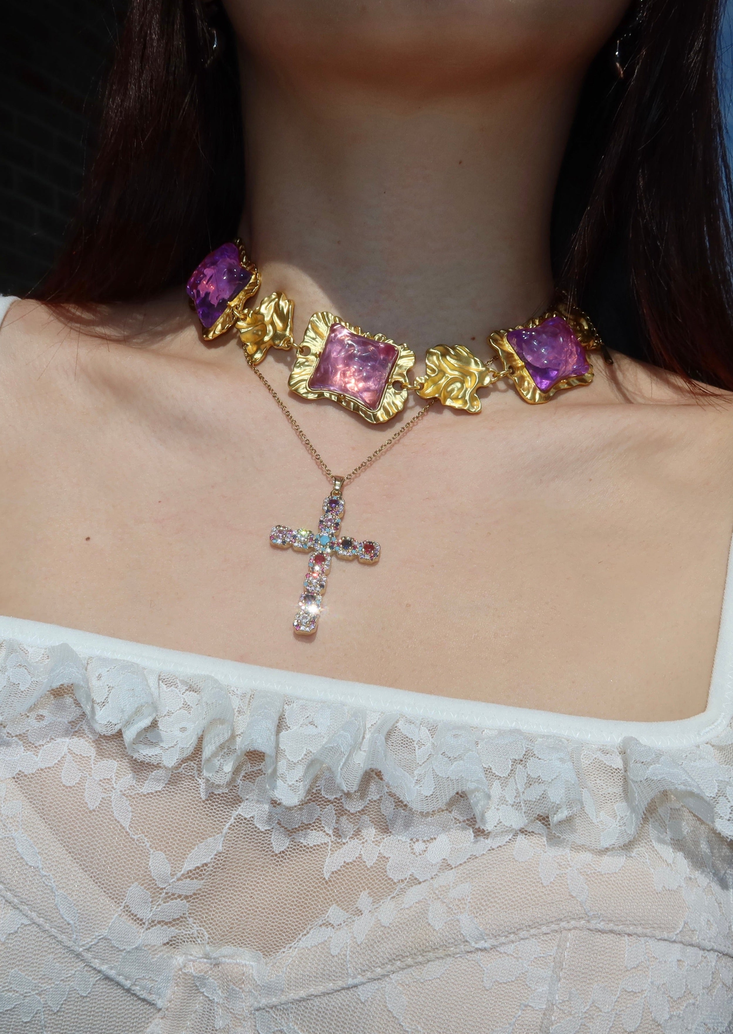 Collar Anwar Vintage Rosa