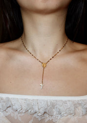 Martina Cross Long Chain Necklace