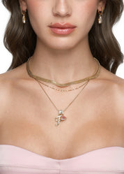 Love Alphabets Golden Necklace