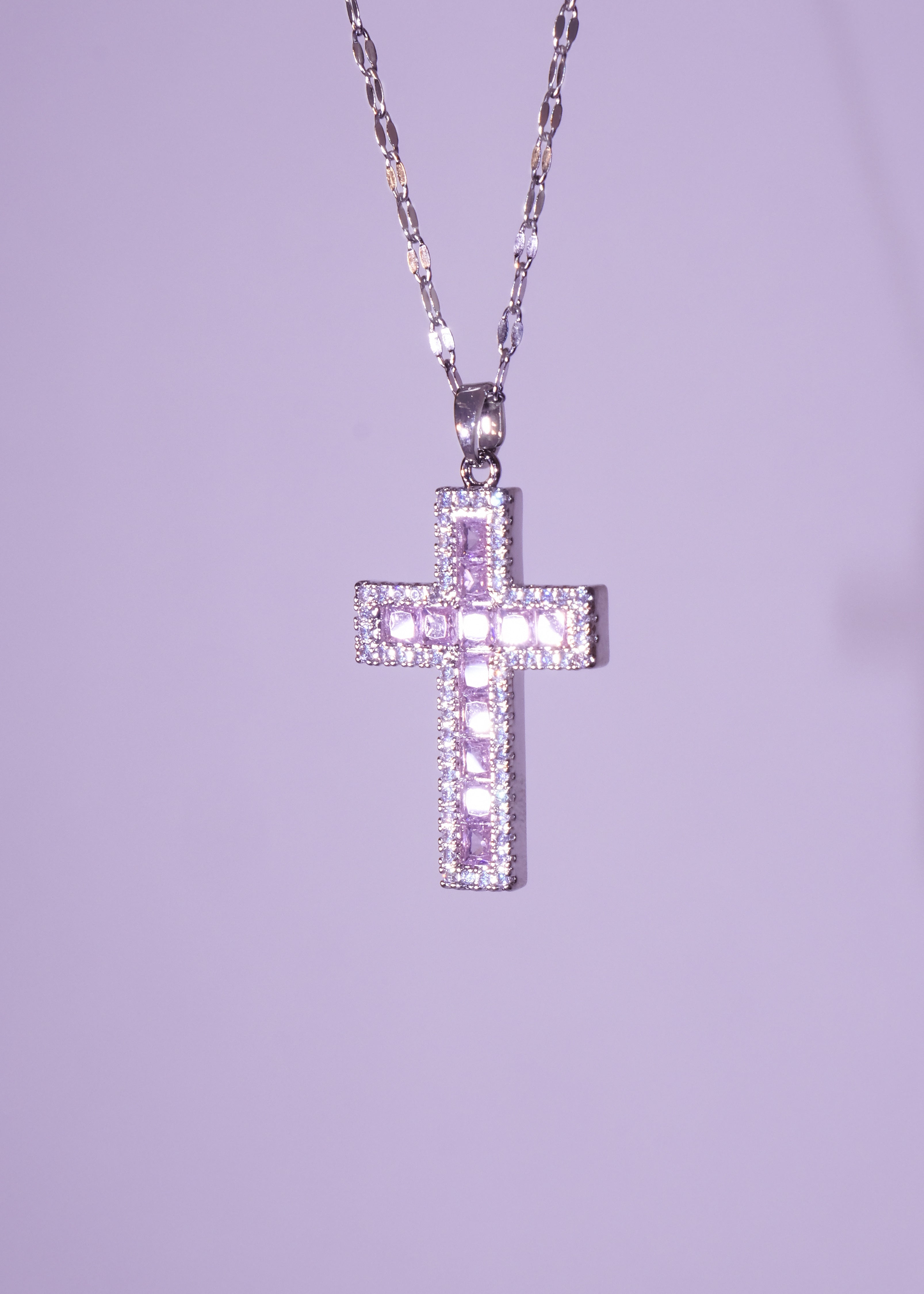 Georgia Cross Silver Necklace – Maison Foufou