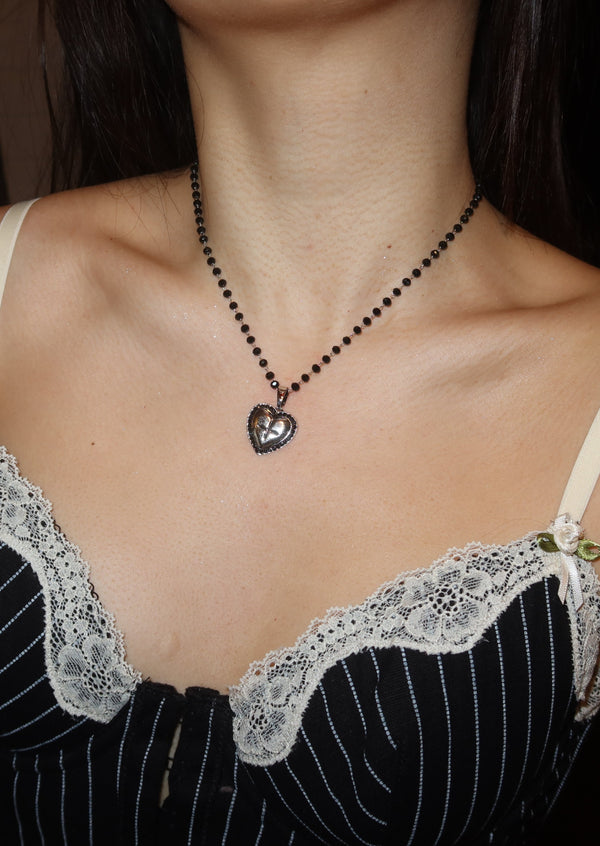 Aoi Y2k Black Silver Necklace