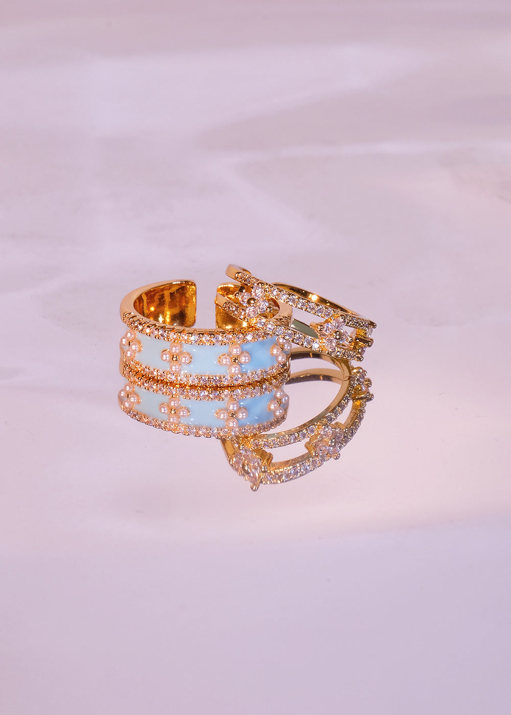 Val Cross Golden Ring - Pink Set