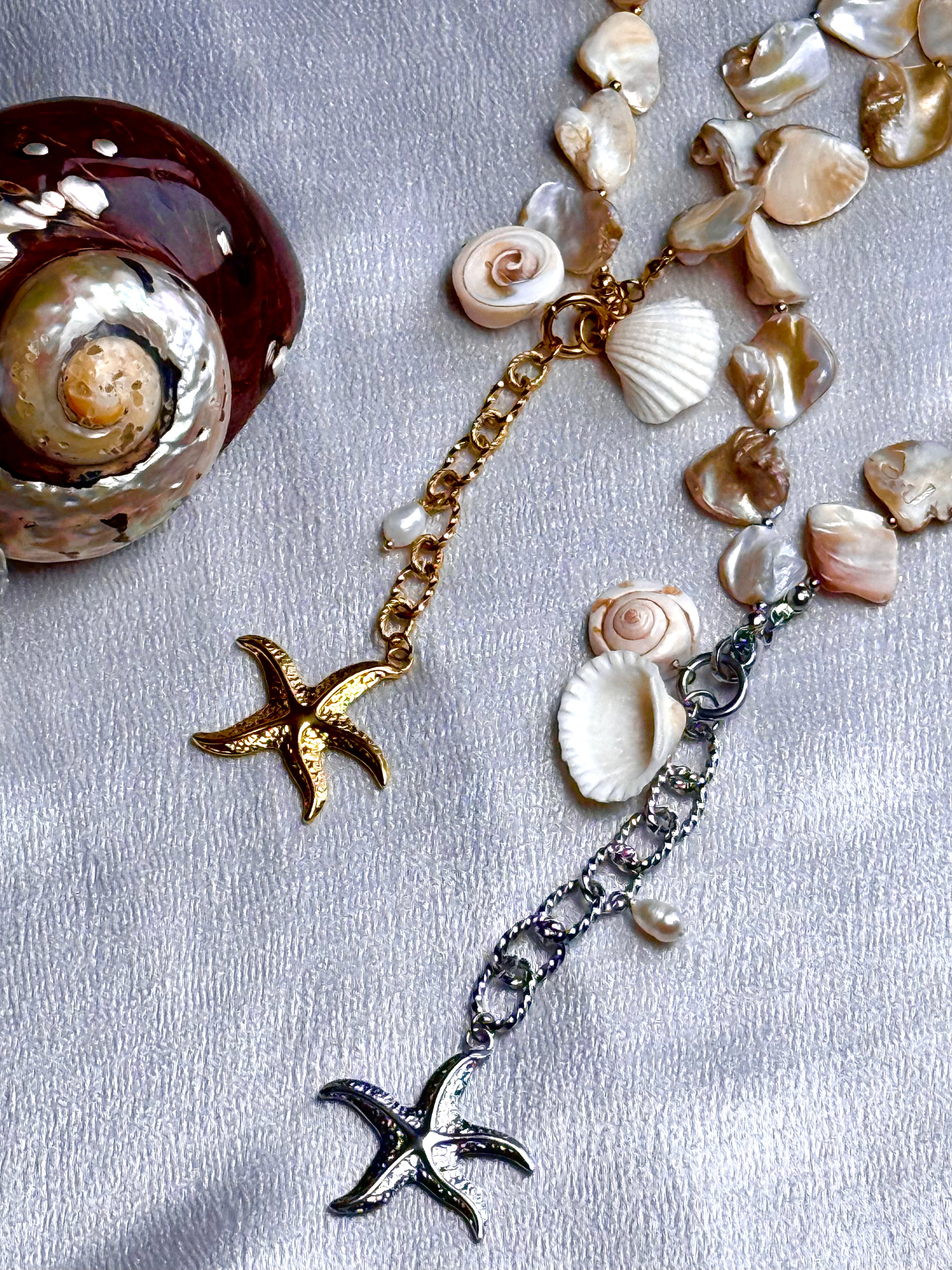 Miranda Seastar Summer Brunch Necklace - Silver