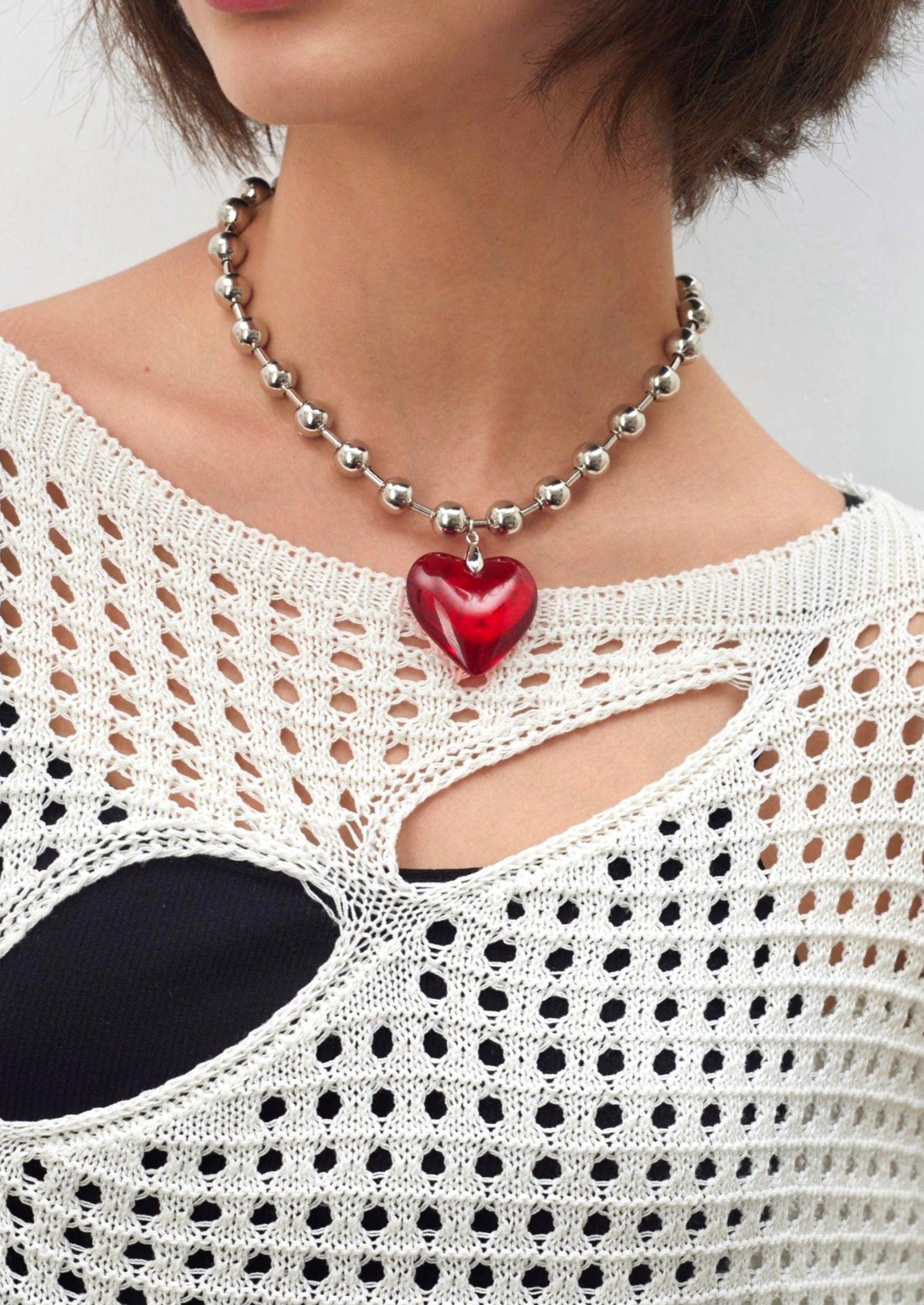 Collar Dora Summer Passion Corazón Rojo