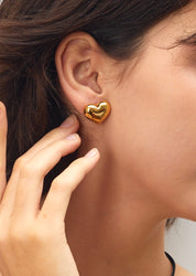 Fou In Love Golden Earrings