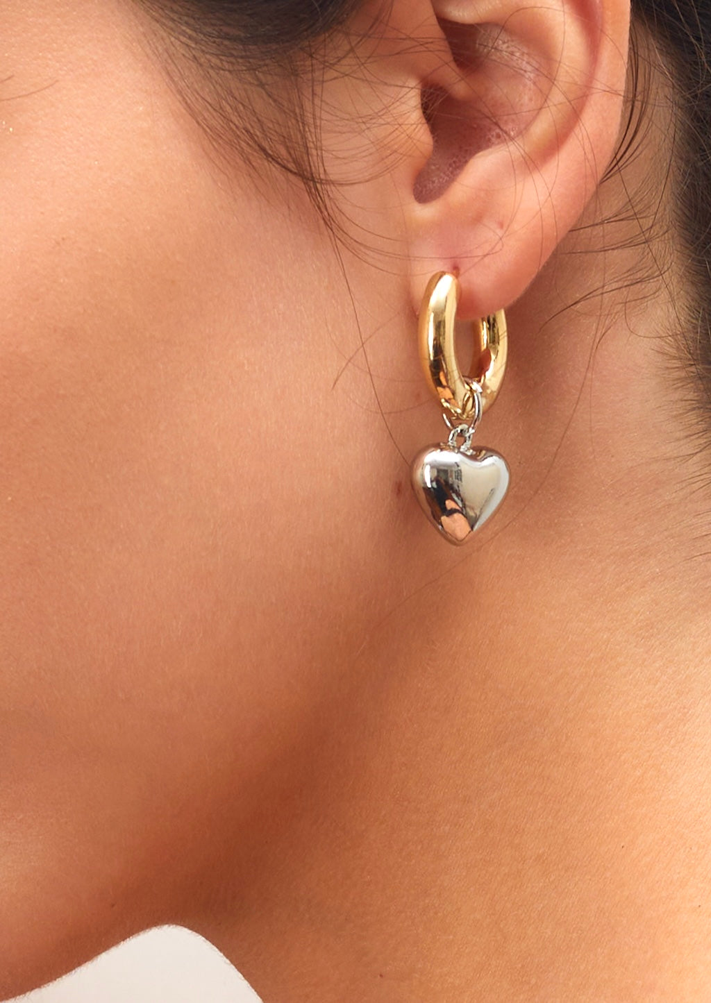 Pendientes Selena Silver Love Dorados