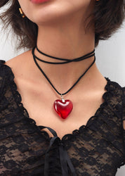 Isabelle Red Heart Necklace