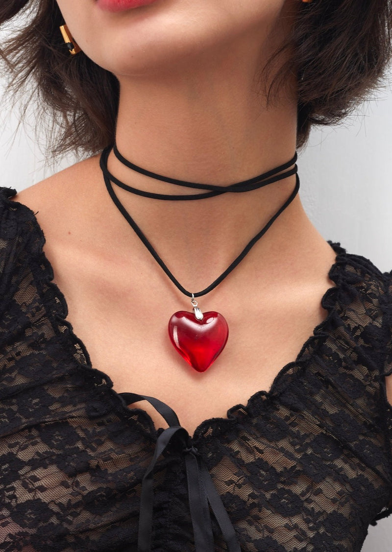 Collar Isabelle Corazón Rojo