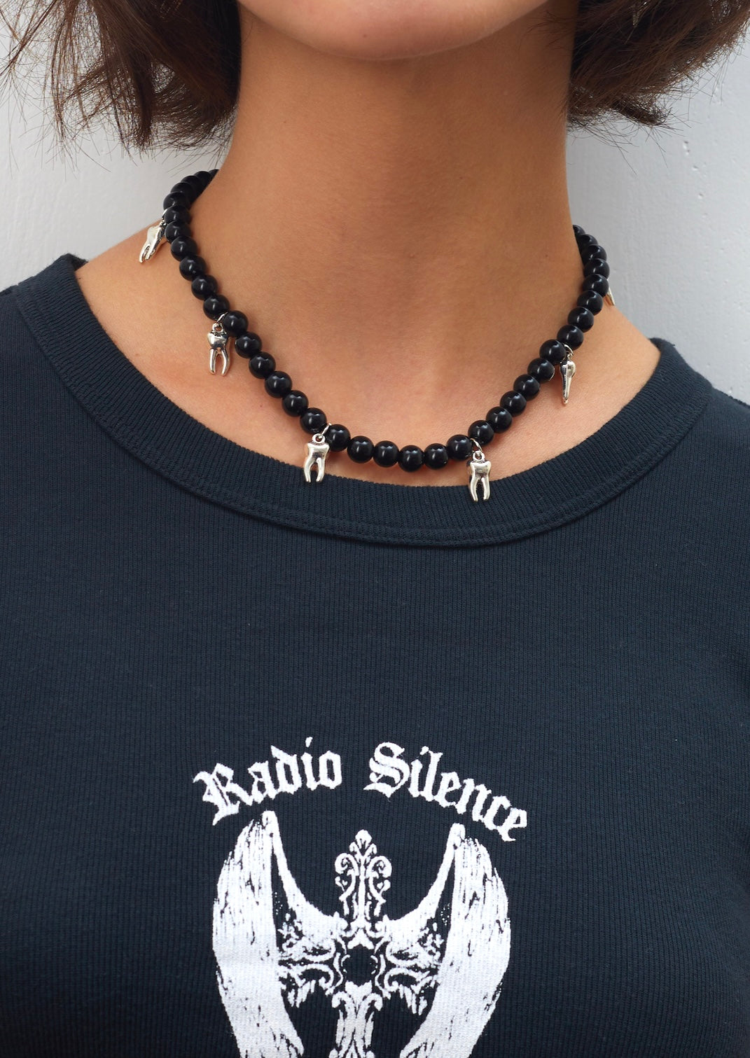 Collar Milles Dientes Negro