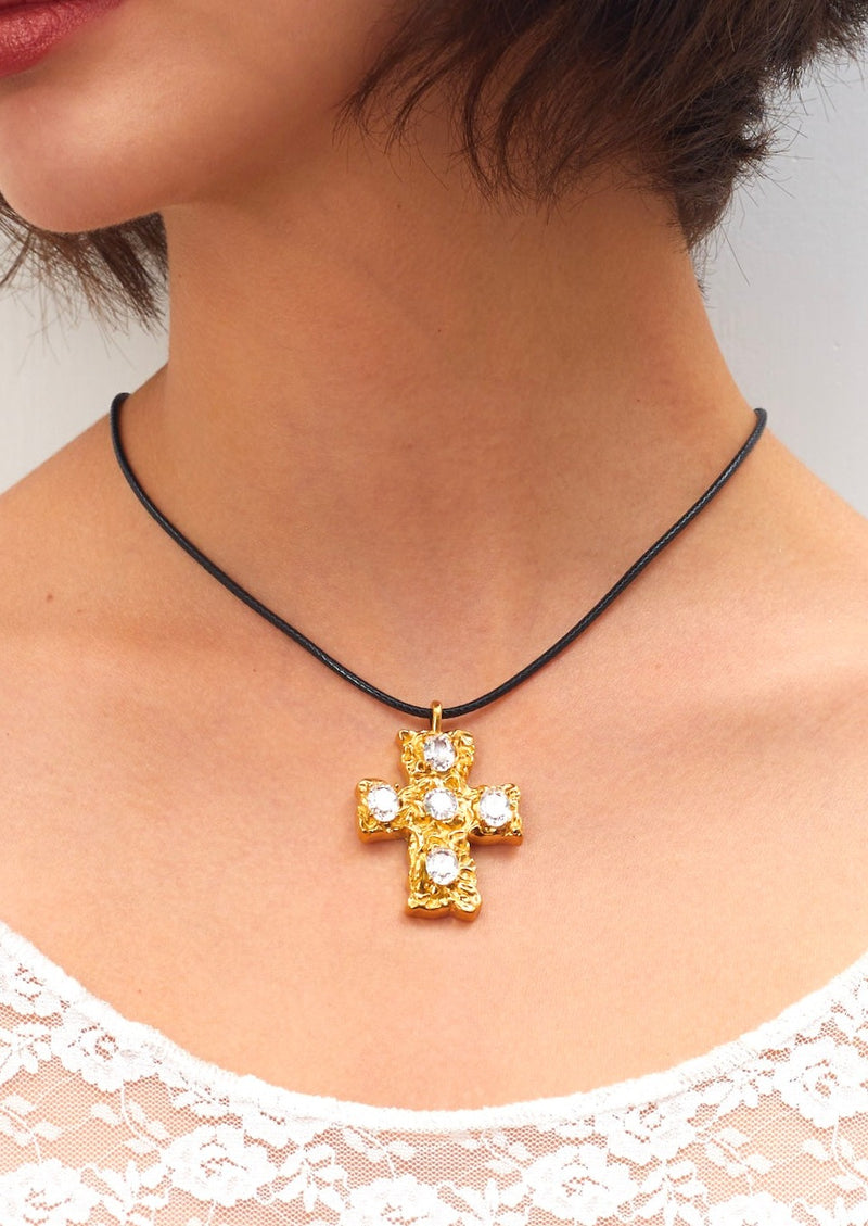 Britt Golden Cross Necklace