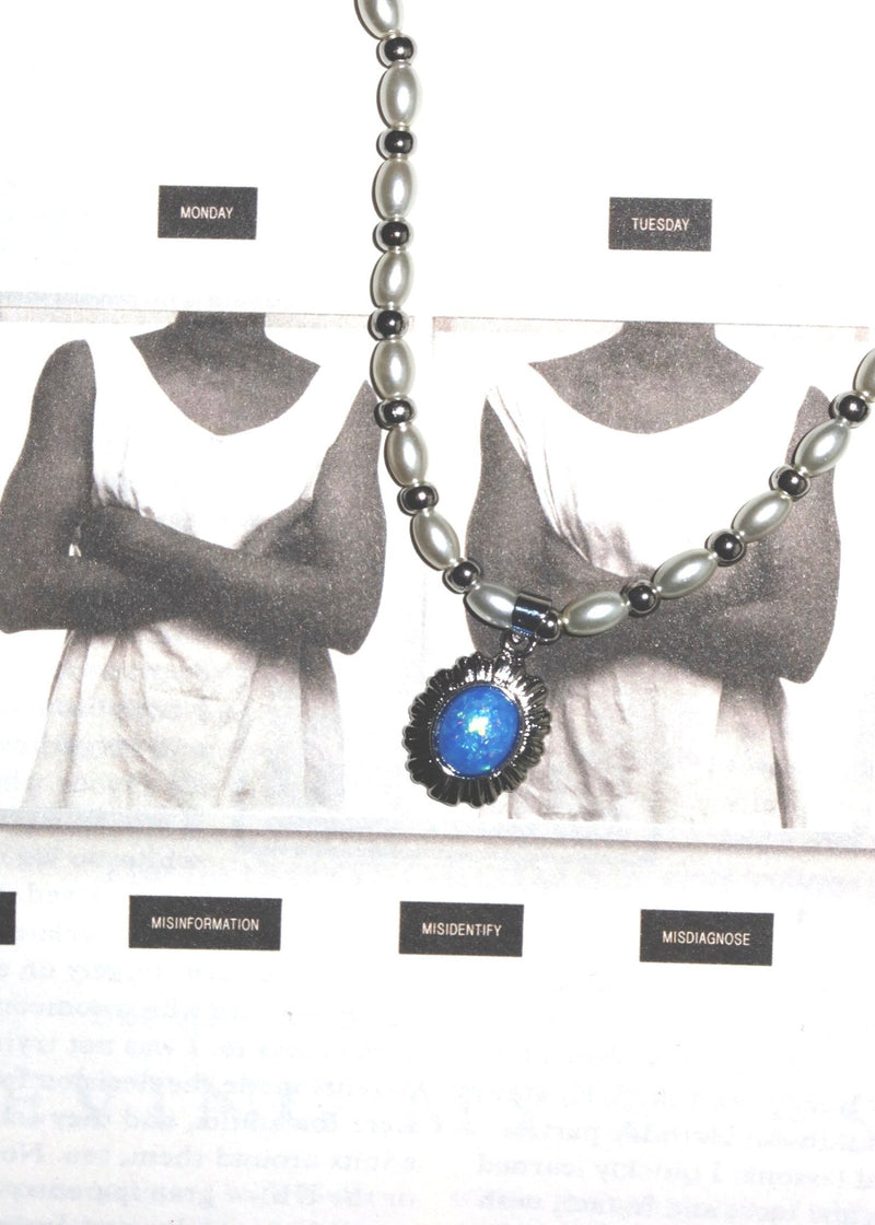 Anne Camilla Blue Myth Silver Necklace