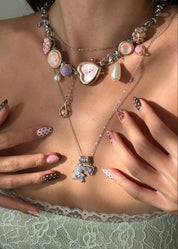 Hug Me Bear Necklace - Silver