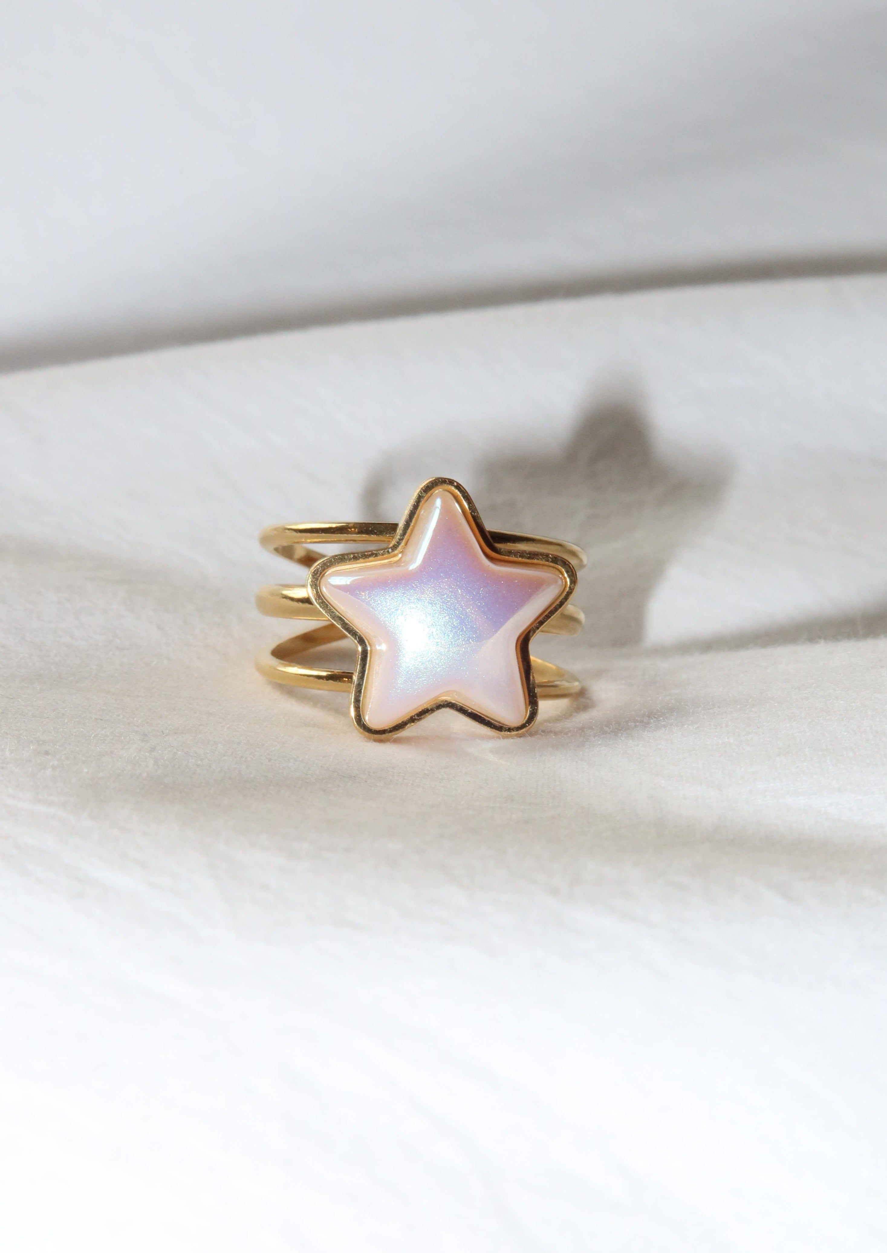 Anillo Dorado Estrella Sirena