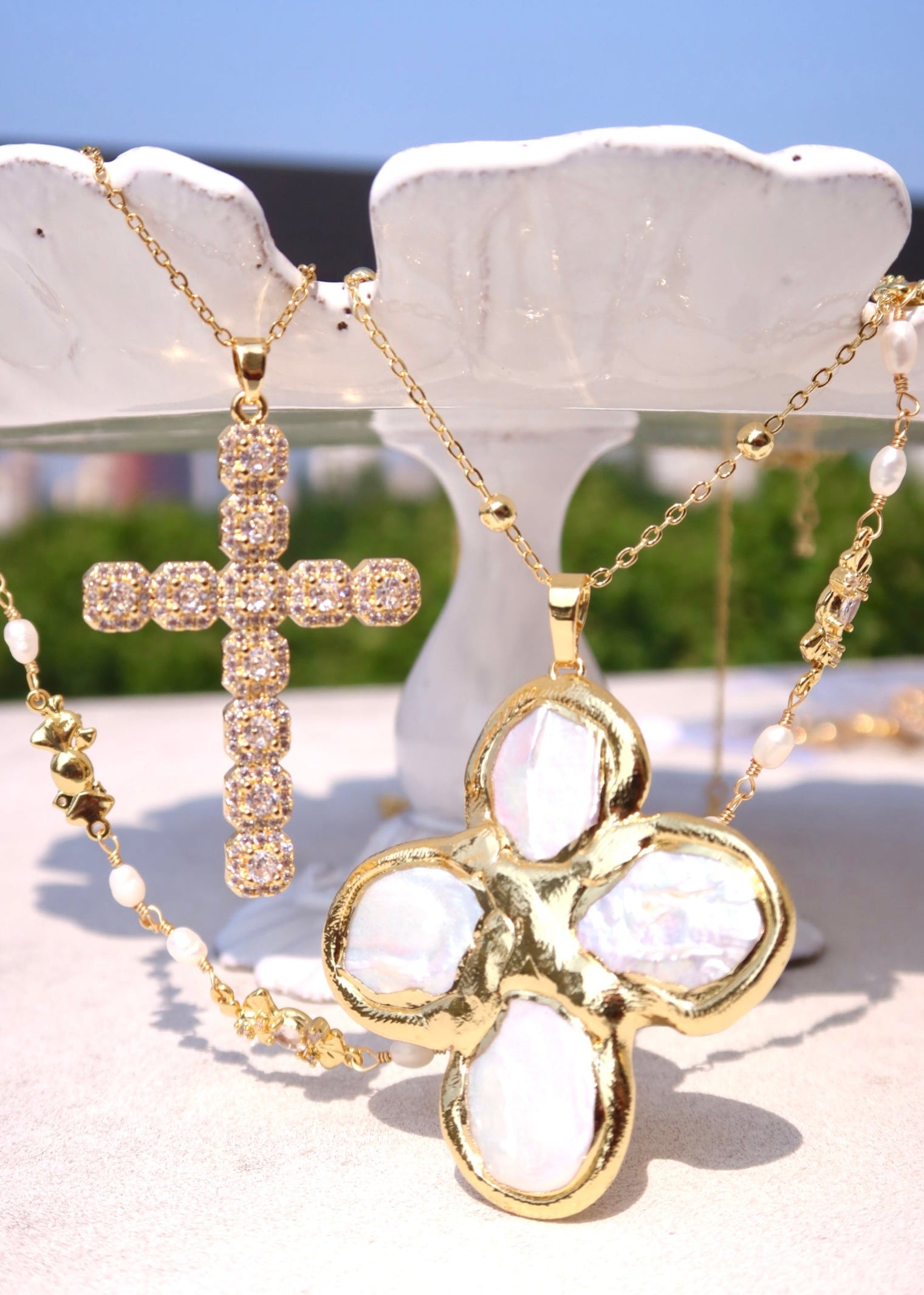 In Name Of Rose Cross Necklace – Vintage Jewelry for Women