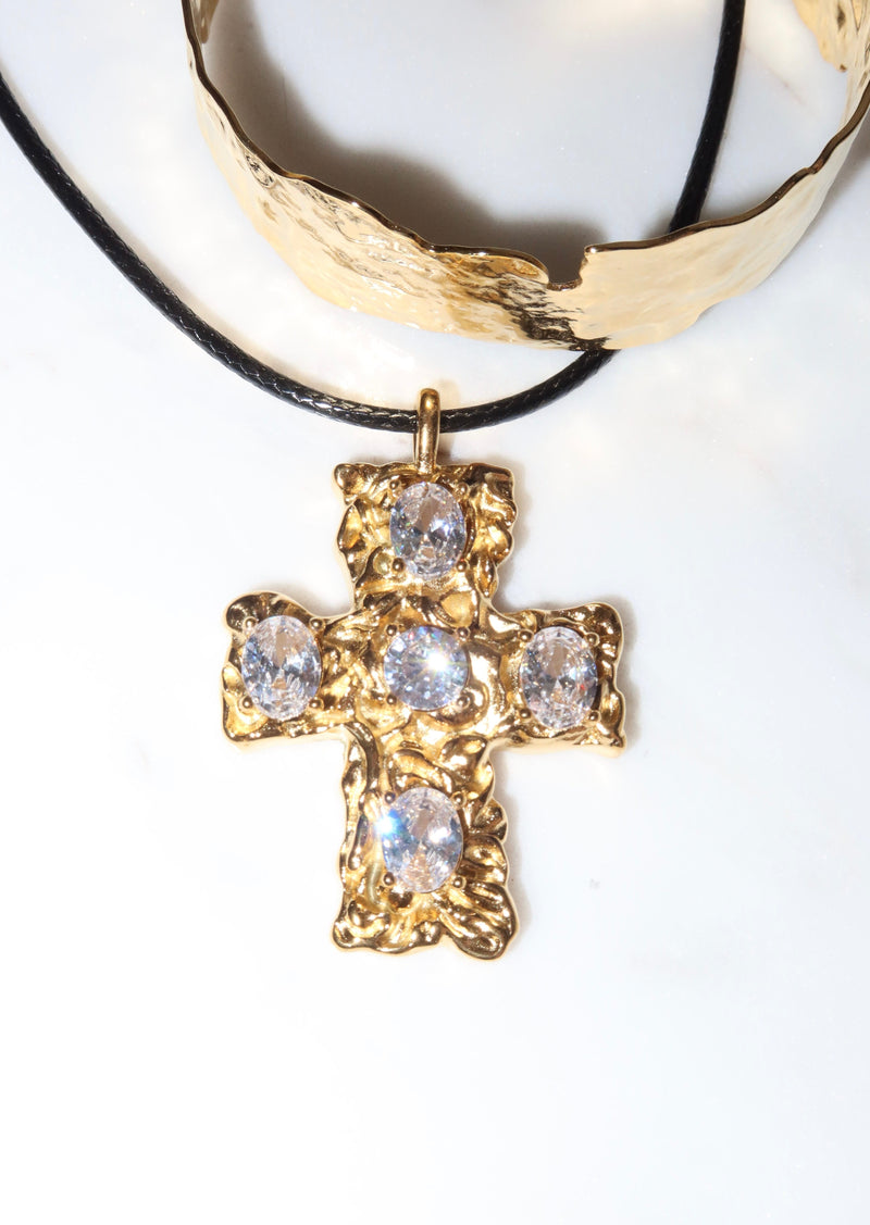 Britt Golden Cross Necklace