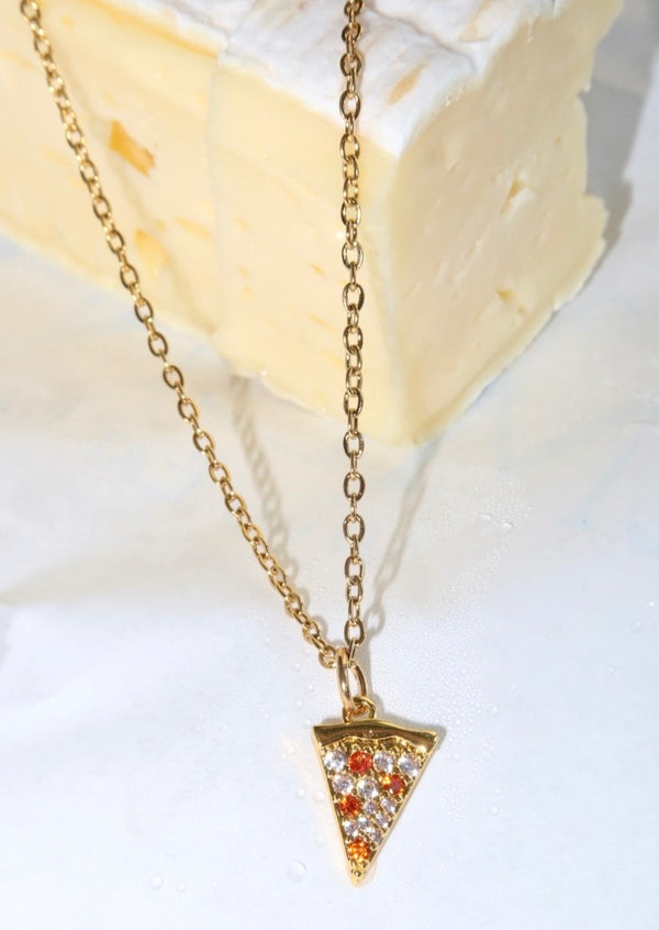 A Slice of Foufou Pizza Necklace