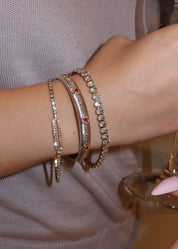 Colette Red Silver Bracelet