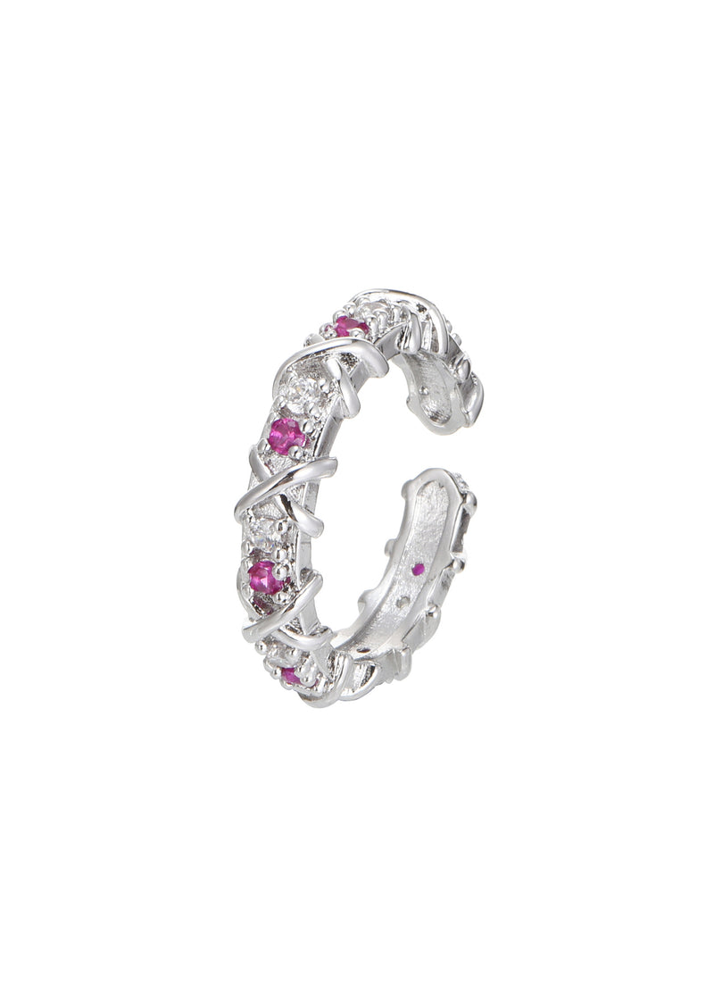 Karolina Ruby Stones Silver Ring