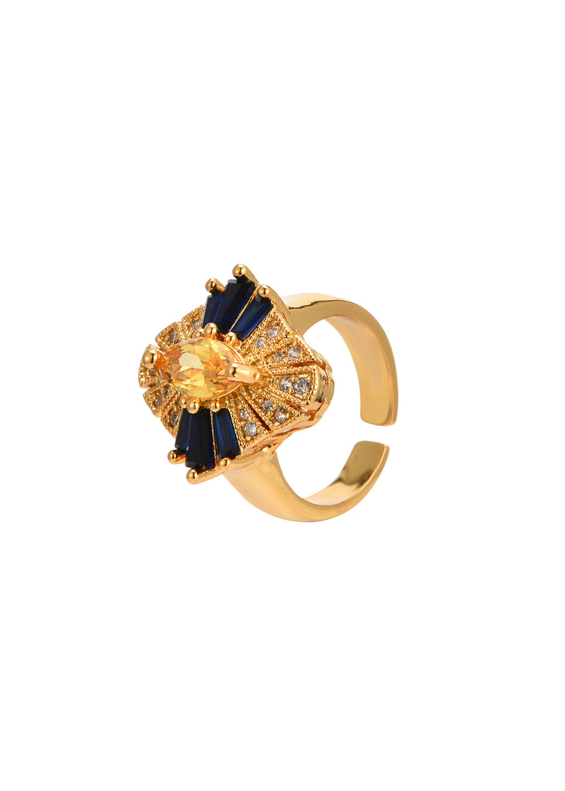 Manon Glittering Yellow Vintage Ring