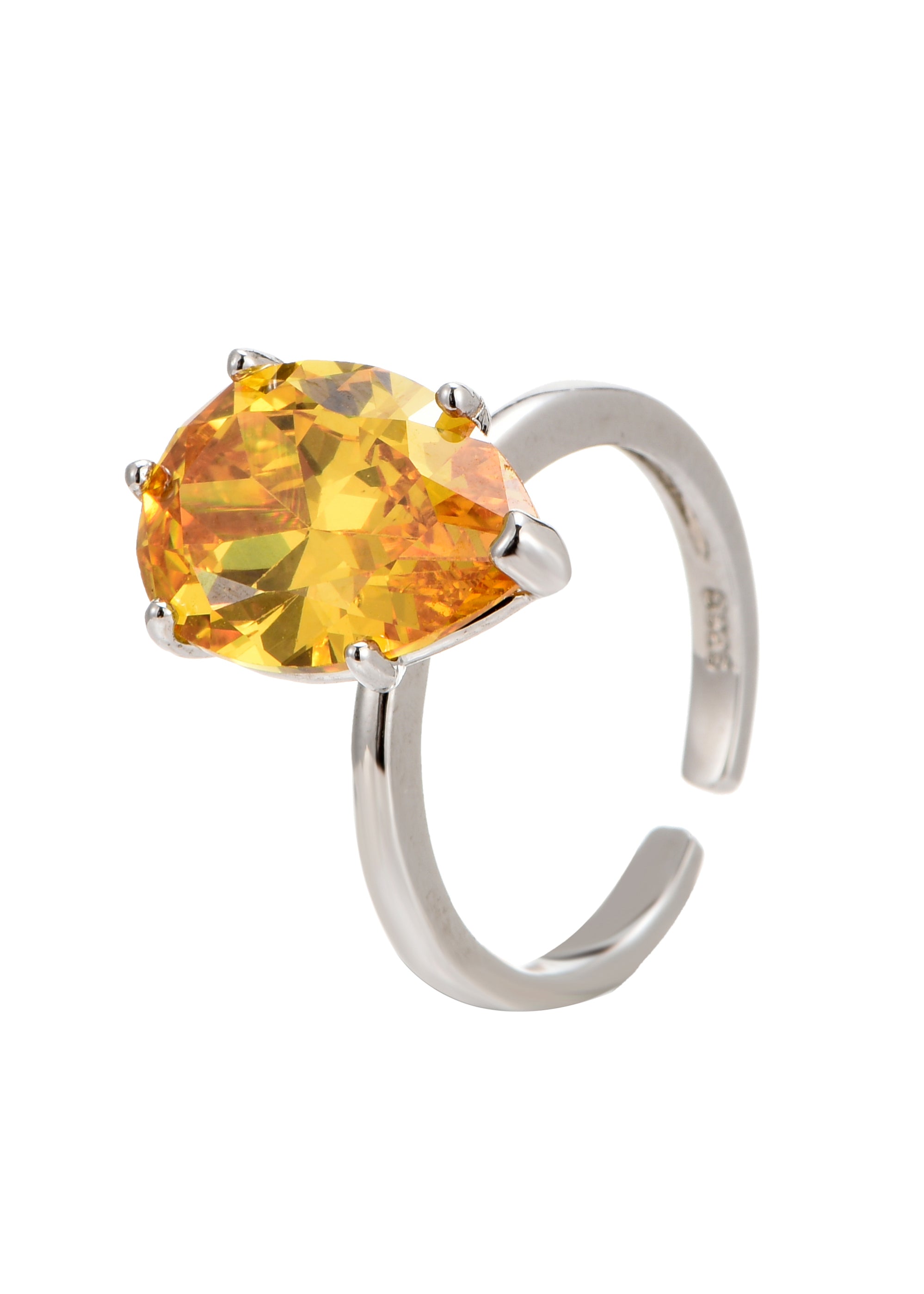 Marta Yellow Crystal Ring