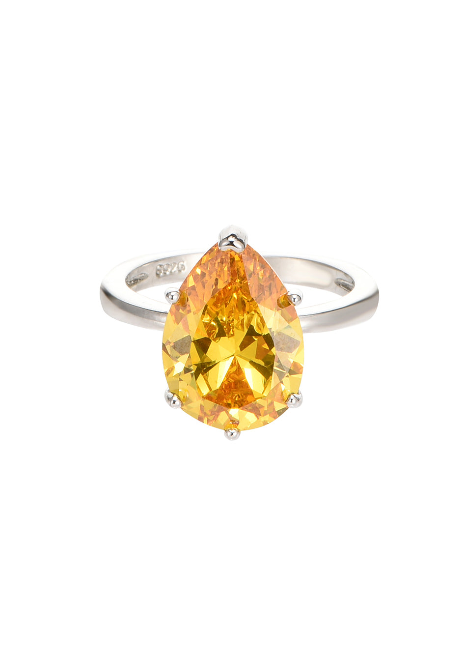 Marta Yellow Crystal Ring