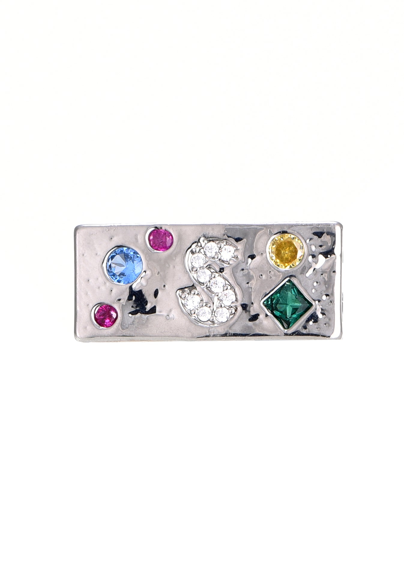 S Power Gemstone Silver Ring