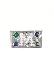 M Power Gemstone Silver Ring