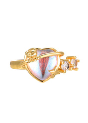 Love in Moonstone Golden Ring