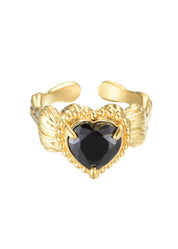 Anillo Dan Corazón Negro