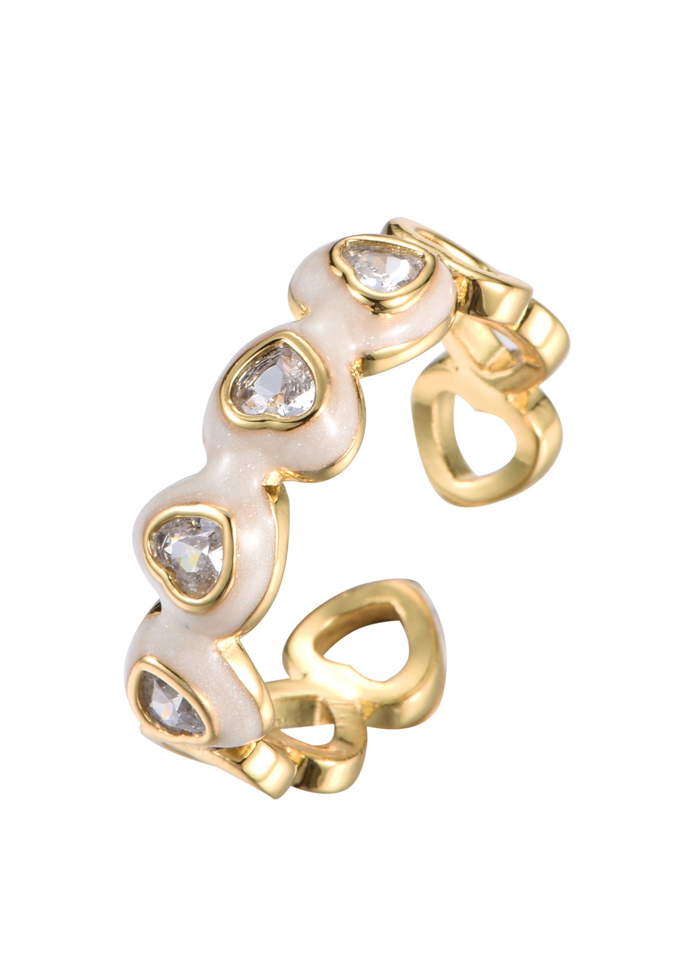 Ida White Love Heart Ring