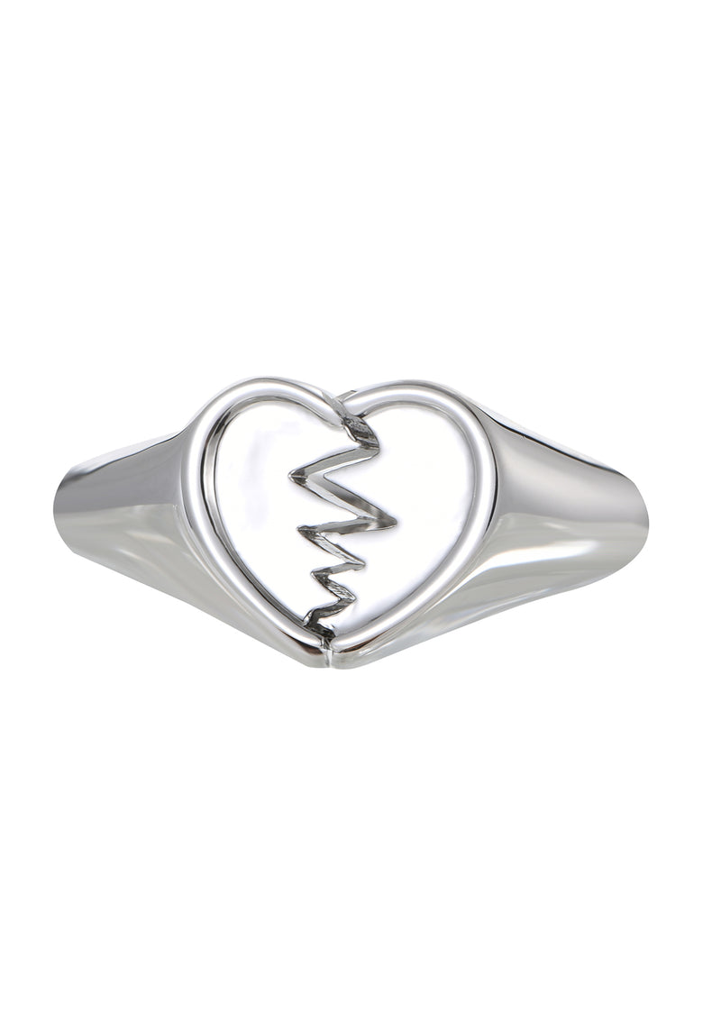 Kylie Heart in Two Sliver Ring