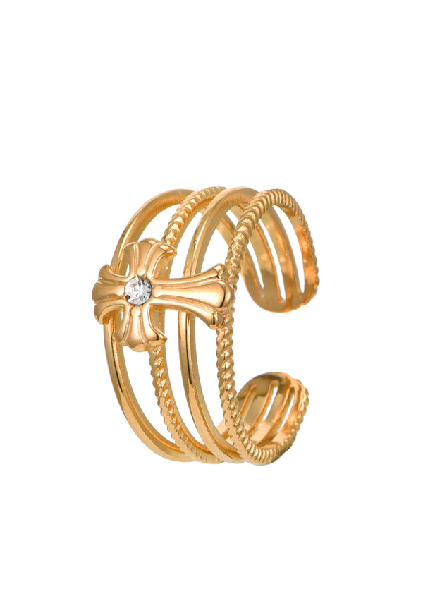 Yves Golden Cross Ring