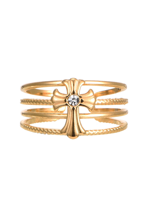Yves Golden Cross Ring