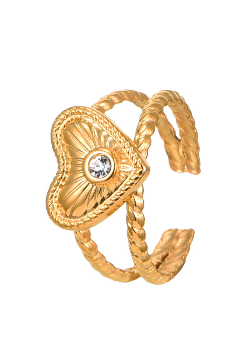 Yves Golden Heart Ring