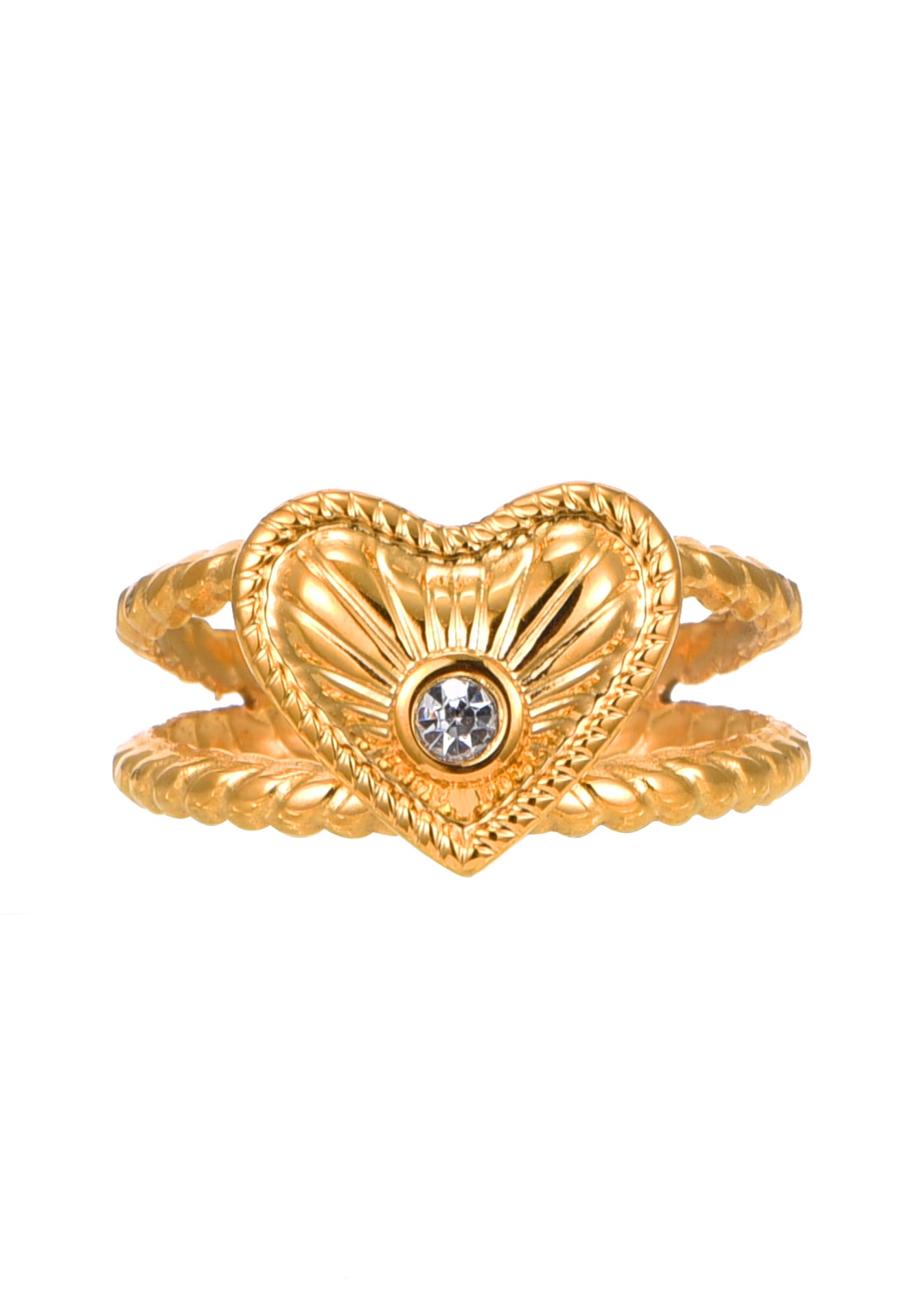 Yves Golden Heart Ring