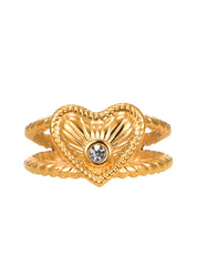 Yves Golden Heart Ring