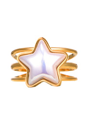 Anillo Dorado Estrella Sirena