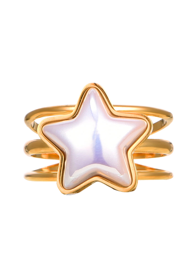 Mermaid Star Golden Ring