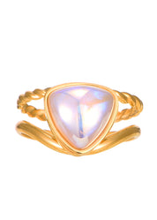 Anillo Dorado Corazón Sirena