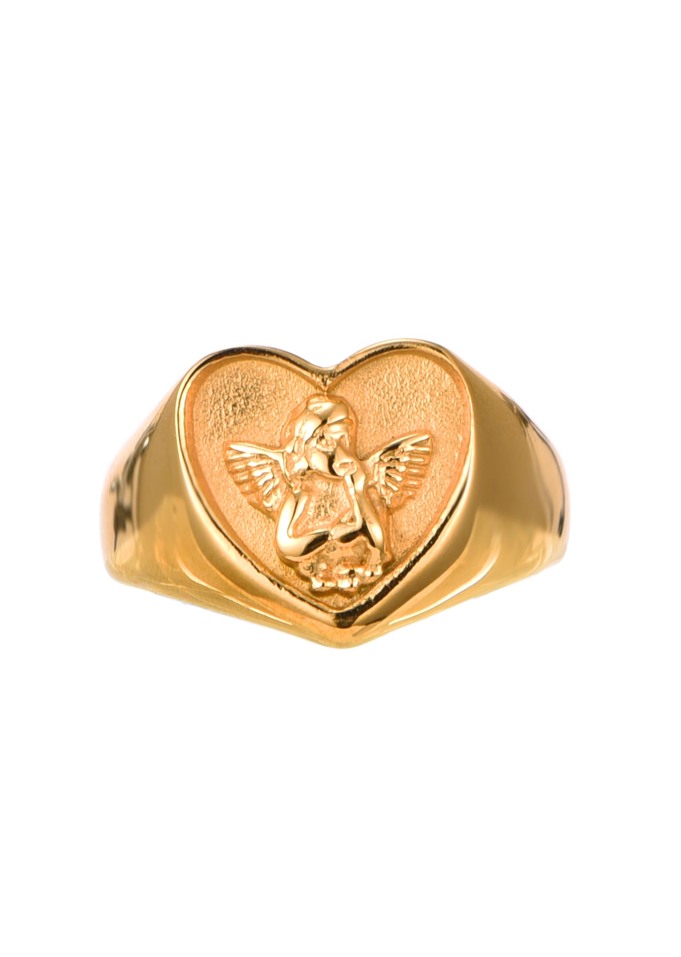 Anillo Dorado Corazón Oh Angle