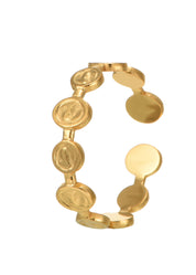 Anillo Dorado Janice Golden Coins