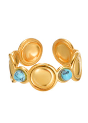 Zoe Amazon Stone Golden Ring II