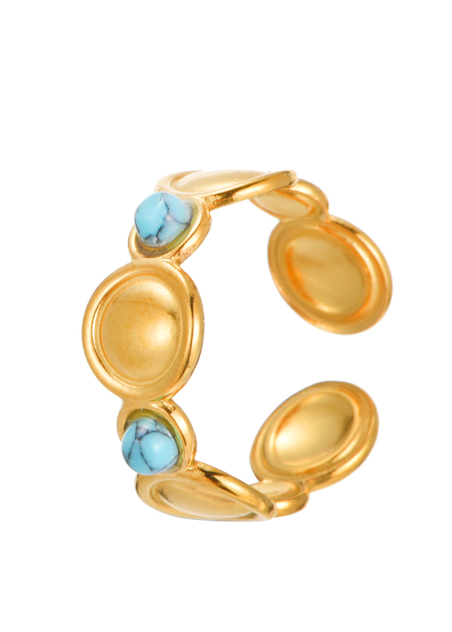 Zoe Amazon Stone Golden Ring II