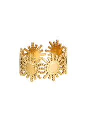 Soleil Sun Golden Adjustable Ring